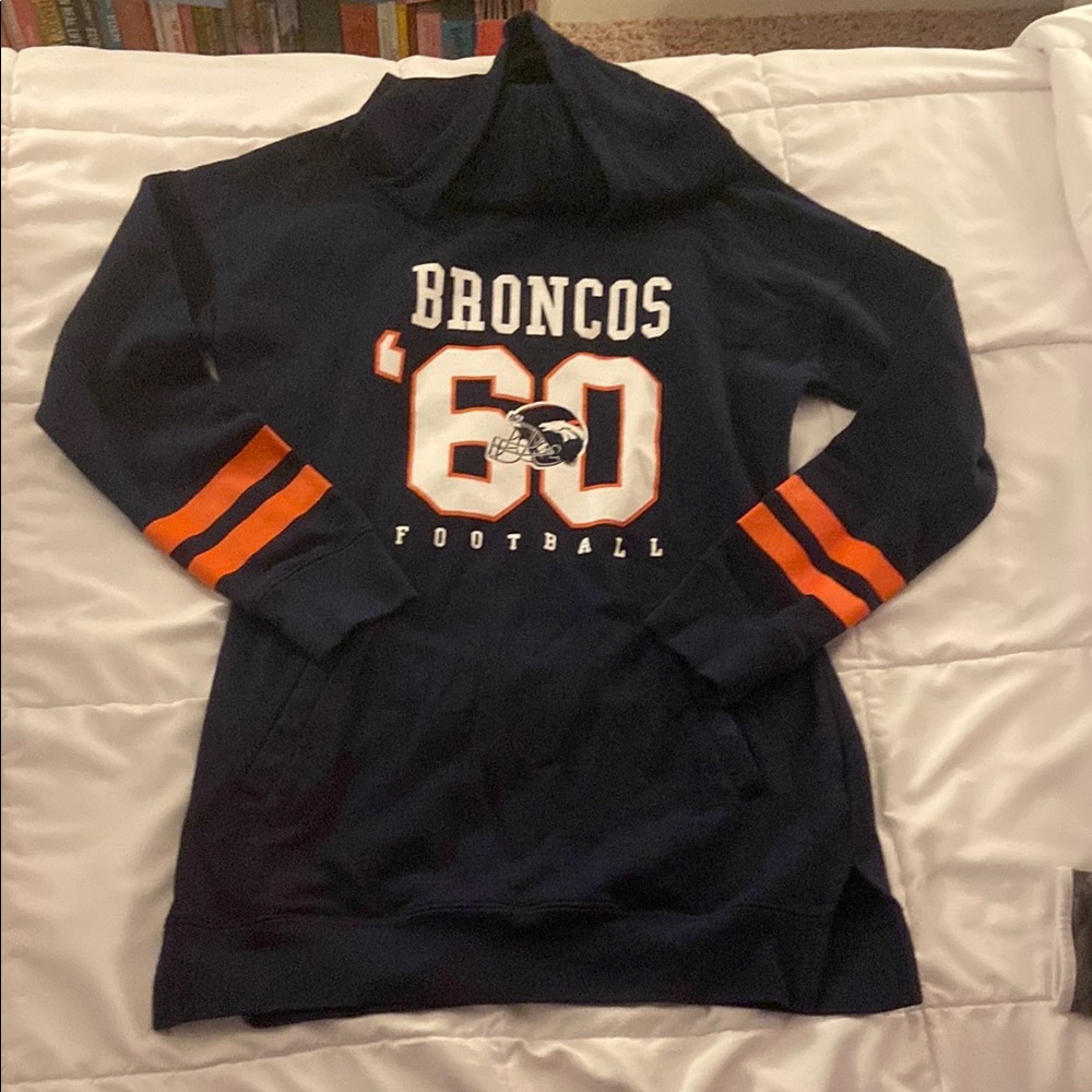 NFL Broncos Navy and Orange Hoodie